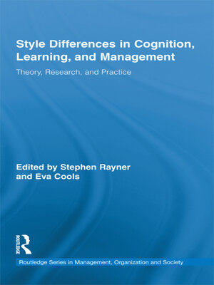 cover image of Style Differences in Cognition, Learning, and Management